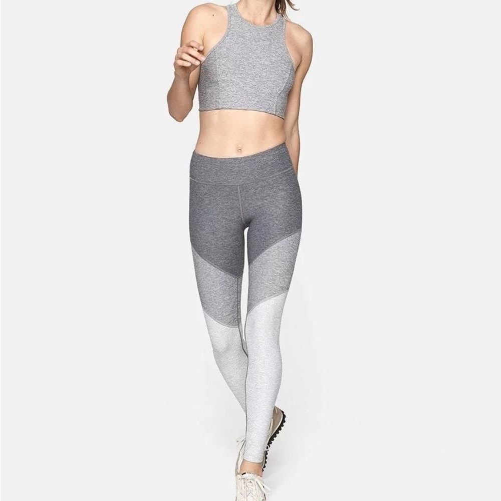 Outdoor Voices Gray and White Leggings